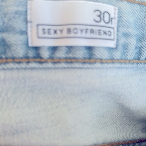 SEXY BOYFRIEND GAP 1969 Light Blue Distressed Jeans - Picture 2 of 5